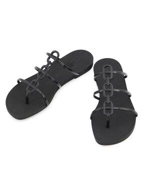 Hermes Sandals Mykonos Rubber Shoes Black